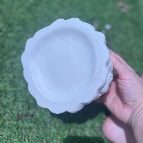 VINTAGE REPUBLIC IMPORT COMPANY SANTA SNACK JAR , GLAZED CERAMIC 5 INCHES TALL - Picture 3 of 4